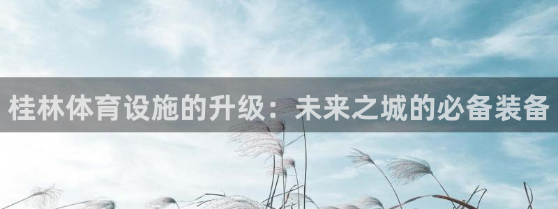 意昂体育4联系电话：桂林体育设施的升级：未来之城的必