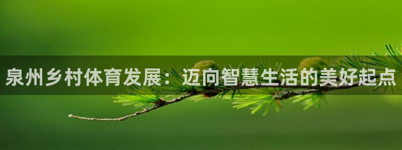 意昂体育4招商电话是多少啊：泉州乡村体育发展：迈向智慧生活的
