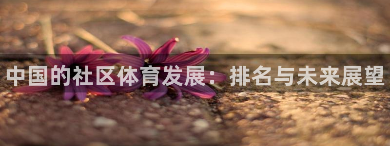 意昂4娱乐平台：中国的社区体育发展：排名与未来展望